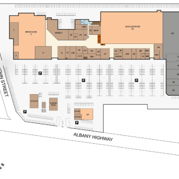 Plan of Bentley Plaza Shopping Centre