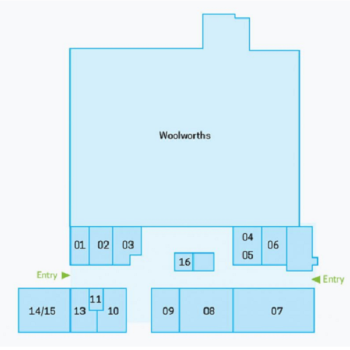 Plan of Blakes Crossing Shopping Centre