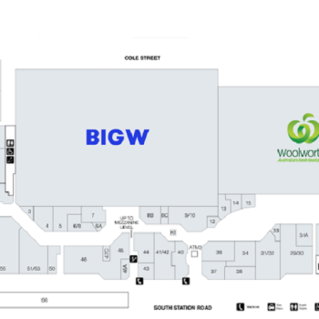 Plan of Booval Fair Shopping Centre