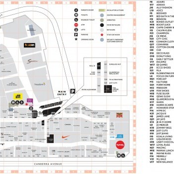 Plan of Canberra Outlet Centre