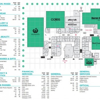 Plan of Capalaba Central Shopping Centre