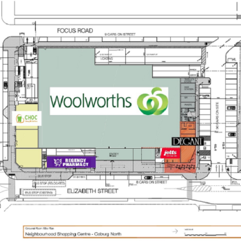 Plan of Coburg Hill Shopping Centre