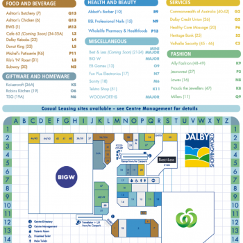 Plan of Dalby Shoppingworld