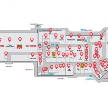 Plan of DFO Cairns (Direct Factory Outlets Cairns)