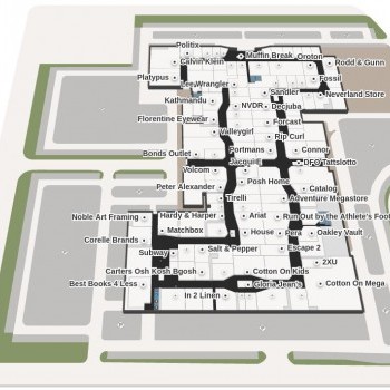 Plan of DFO Moorabbin