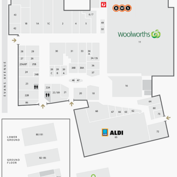 Plan of Eastlakes Shopping Centre