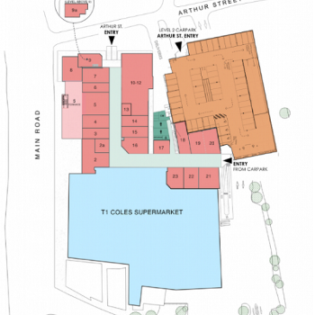 Plan of Eltham Village Shopping Centre