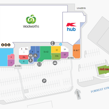 Plan of Esperance Boulevard Shopping Centre