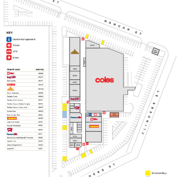 Plan of Flinders Square Shopping Centre