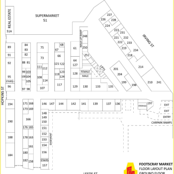 Plan of Footscray Market