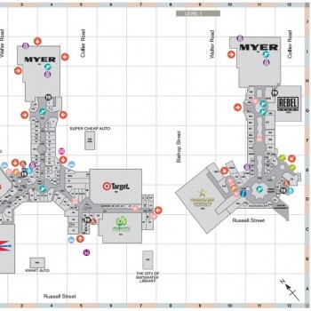 Plan of Galleria Shopping Centre 