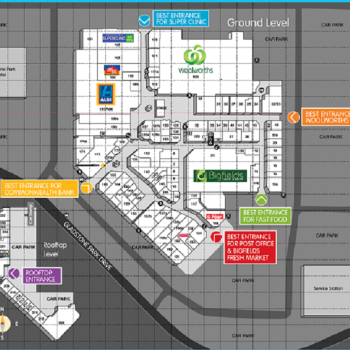 Plan of Gladstone Park Shopping Centre