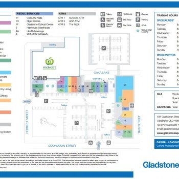 Plan of Gladstone Square Shopping Centre