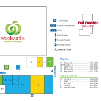 Plan of Gracemere Shoppingworld