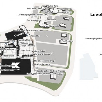 Plan of Lakehaven Shopping Centre