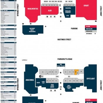 Plan of Lidcombe Shopping Centre