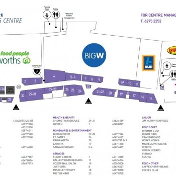 Plan of Majura Park Shopping Centre