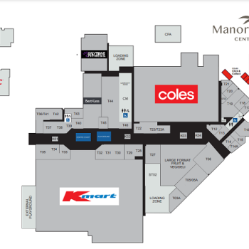 Plan of Manor Lakes Central Shopping Centre