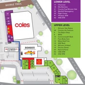 Plan of McLaren Vale Central Shopping
