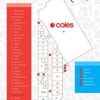 Plan of Meadow Mews Shopping Centre