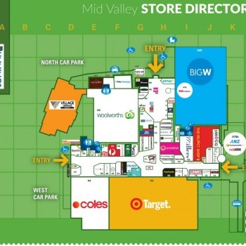 Plan of Midvalley Shopping Centre