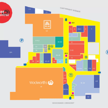 Plan of Miller Central Shopping Centre