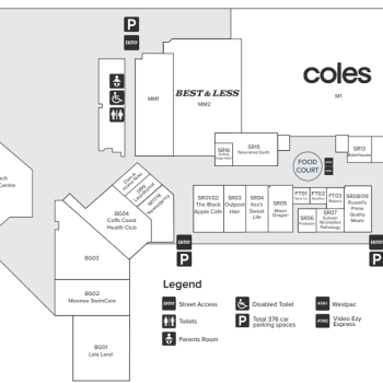 Plan of Moonee Marketplace