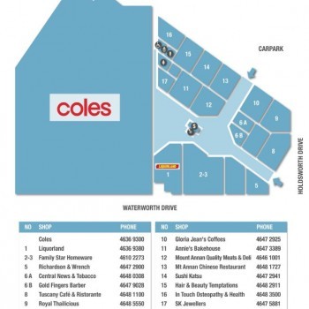 Plan of Mount Annan Central Shopping Centre