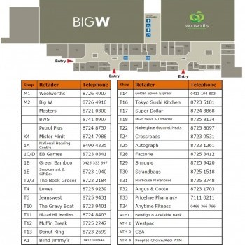 Plan of Mount Gambier Marketplace