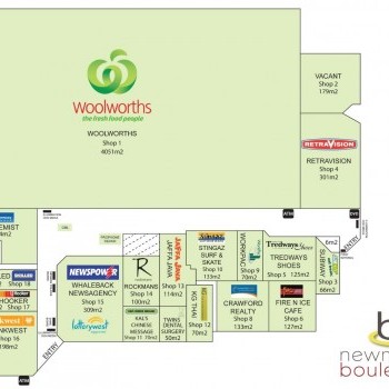 Plan of Newman Boulevard Shopping Centre