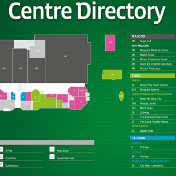 Plan of Newpark Shopping Centre