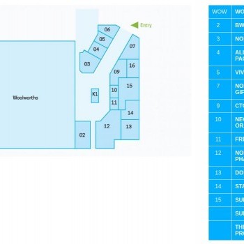 Plan of North Orange Shopping Centre