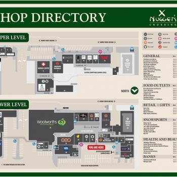 Plan of Nuggets Crossing Shopping Centre