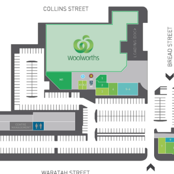 Plan of Pakington Strand Shopping Centre