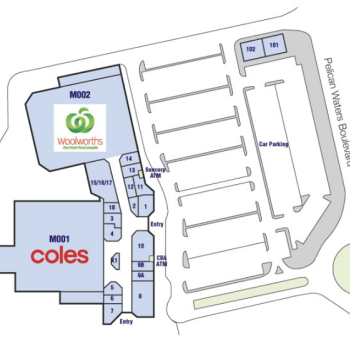 Plan of Pelican Waters Shopping Village