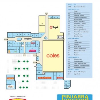 Plan of Pinjarra Junction Shopping Centre