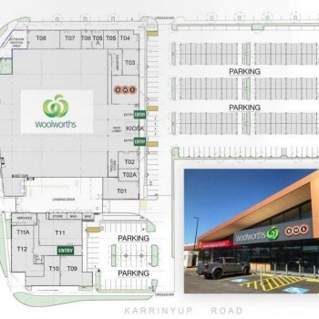 Plan of Roselea Shopping Centre