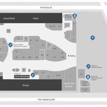 Plan of Southgate Shopping Centre