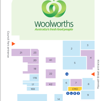 Plan of Southlands Shopping Centre Penrith