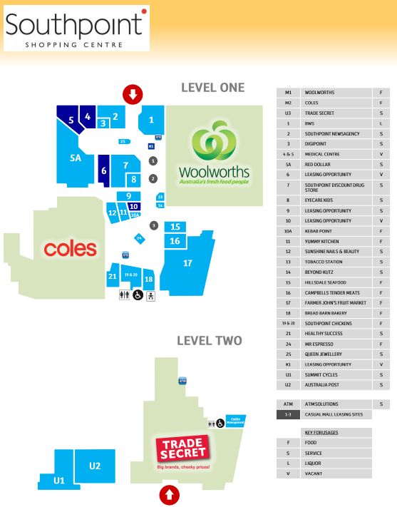 South Point Mall Map Southpoint Shopping Centre - Hillsdale, New South Wales - Store List (25),  Hours, Contacts | Australia Shoppings