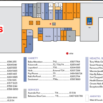 Plan of St Agnes Shopping Centre