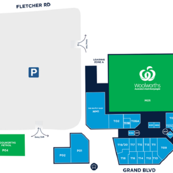 Plan of Stockland Highlands Shopping Centre