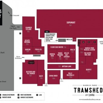 Plan of Tramsheds