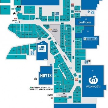 Plan of Tweed City Shopping Centre