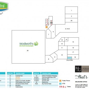 Plan of Urangan Central Shopping Centre