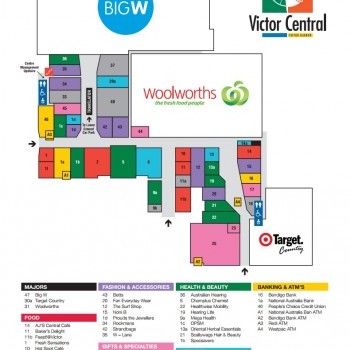 Plan of Victor Central Shopping Centre