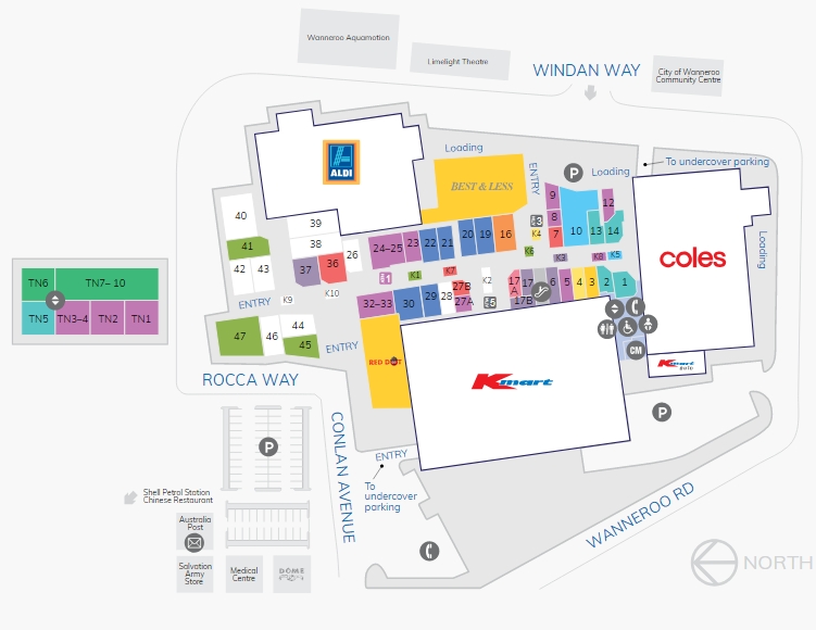Wanneroo Central Perth, Western Australia store list (55), hours