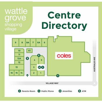 Plan of Wattle Grove Shopping Village