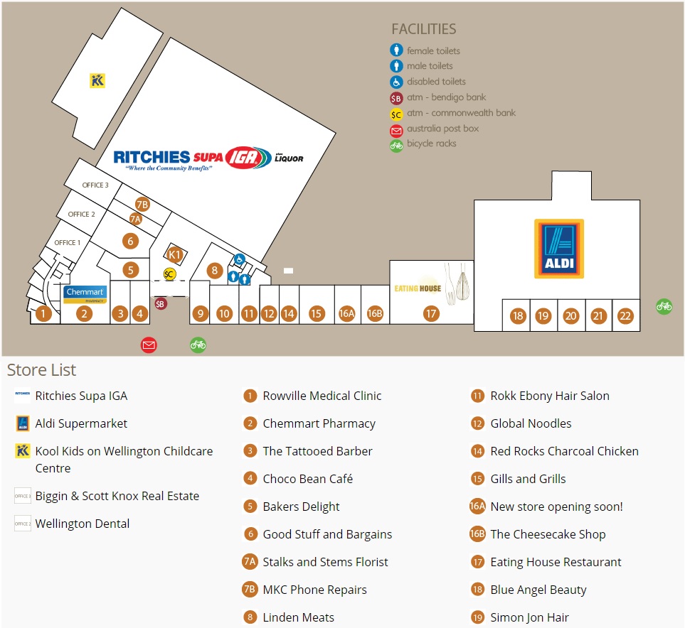 Wellington Mall Floor Plan