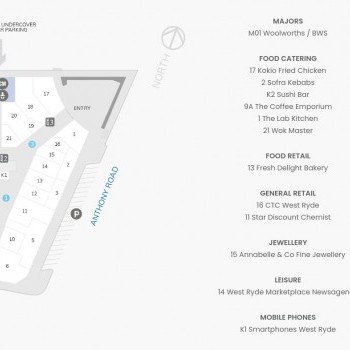 Plan of West Ryde Marketplace